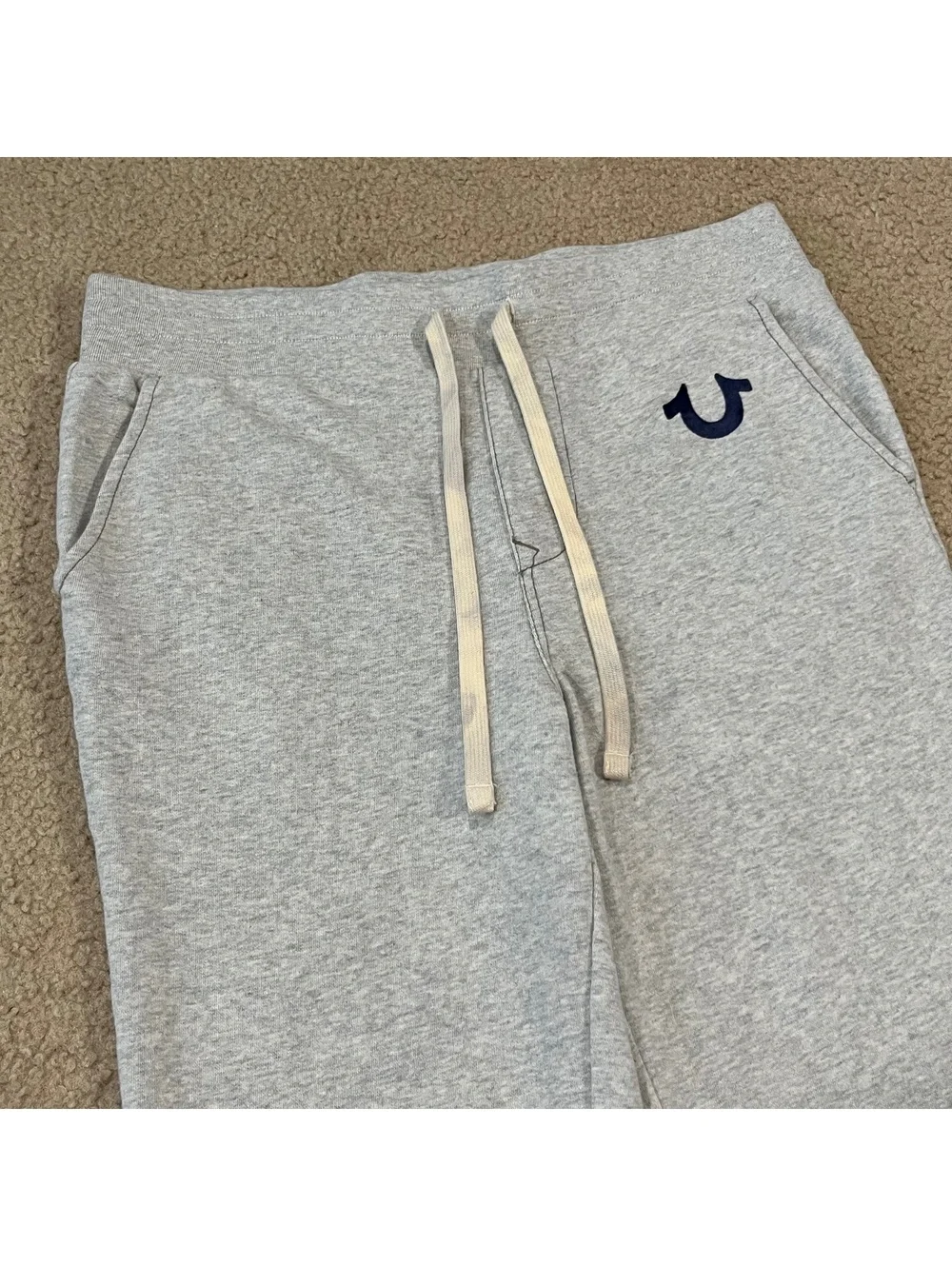 True Religion Mens Jogger Sweatpants Gray Size Large